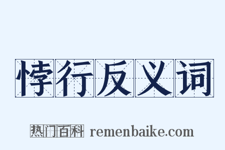 悖行反义词是什么意思的图片